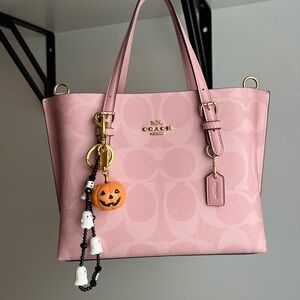 Pumpkin Purse Charm with Ghost Beaded strap